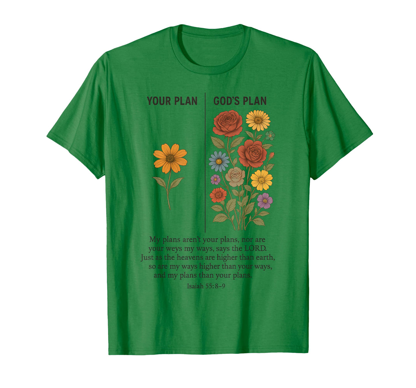 Your Plan And God's Plan Isaiah Bible Verse Faith Jesus T-Shirt
