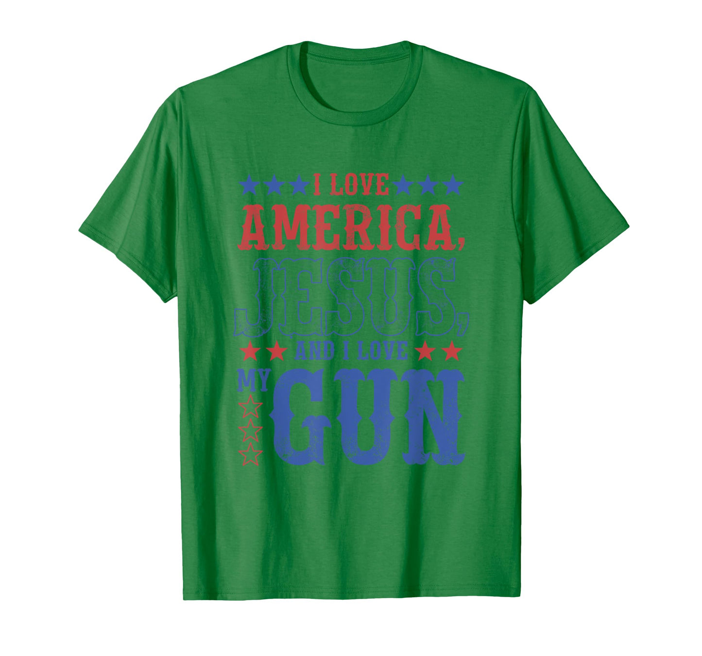 I Love America Jesus And I Love Gun Apparel T-Shirt