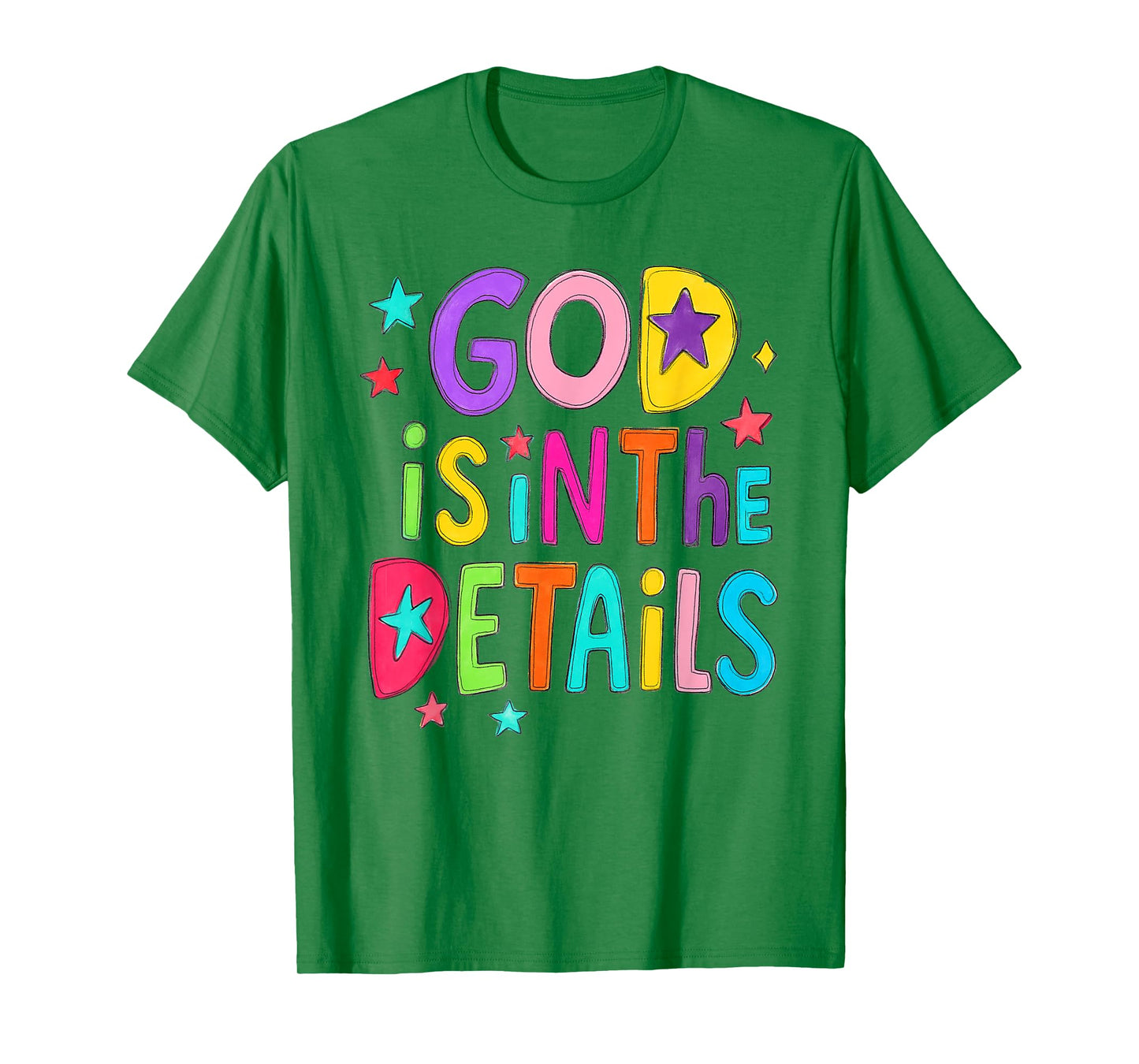 Christian Bible Verse Jesus Religious Faith God Is In Detail T-Shirt