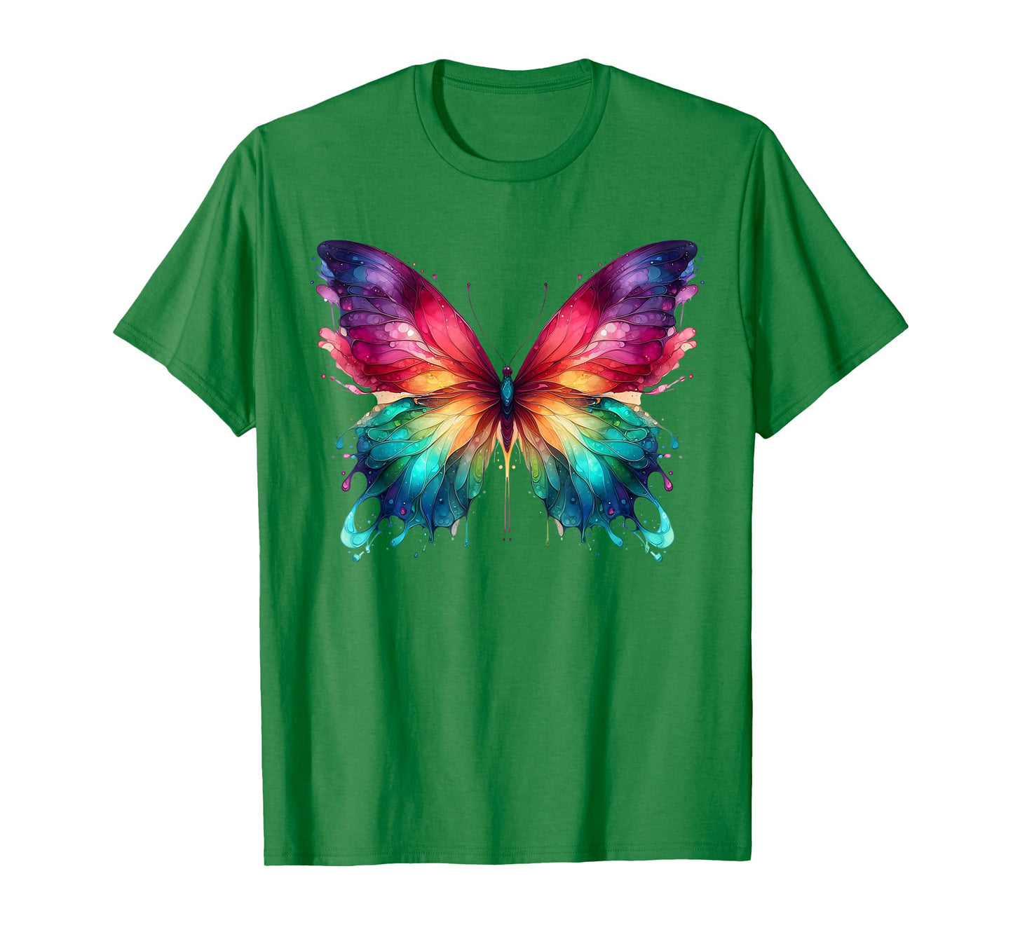 Watercolor Butterfly Graphic Men Women T-Shirt