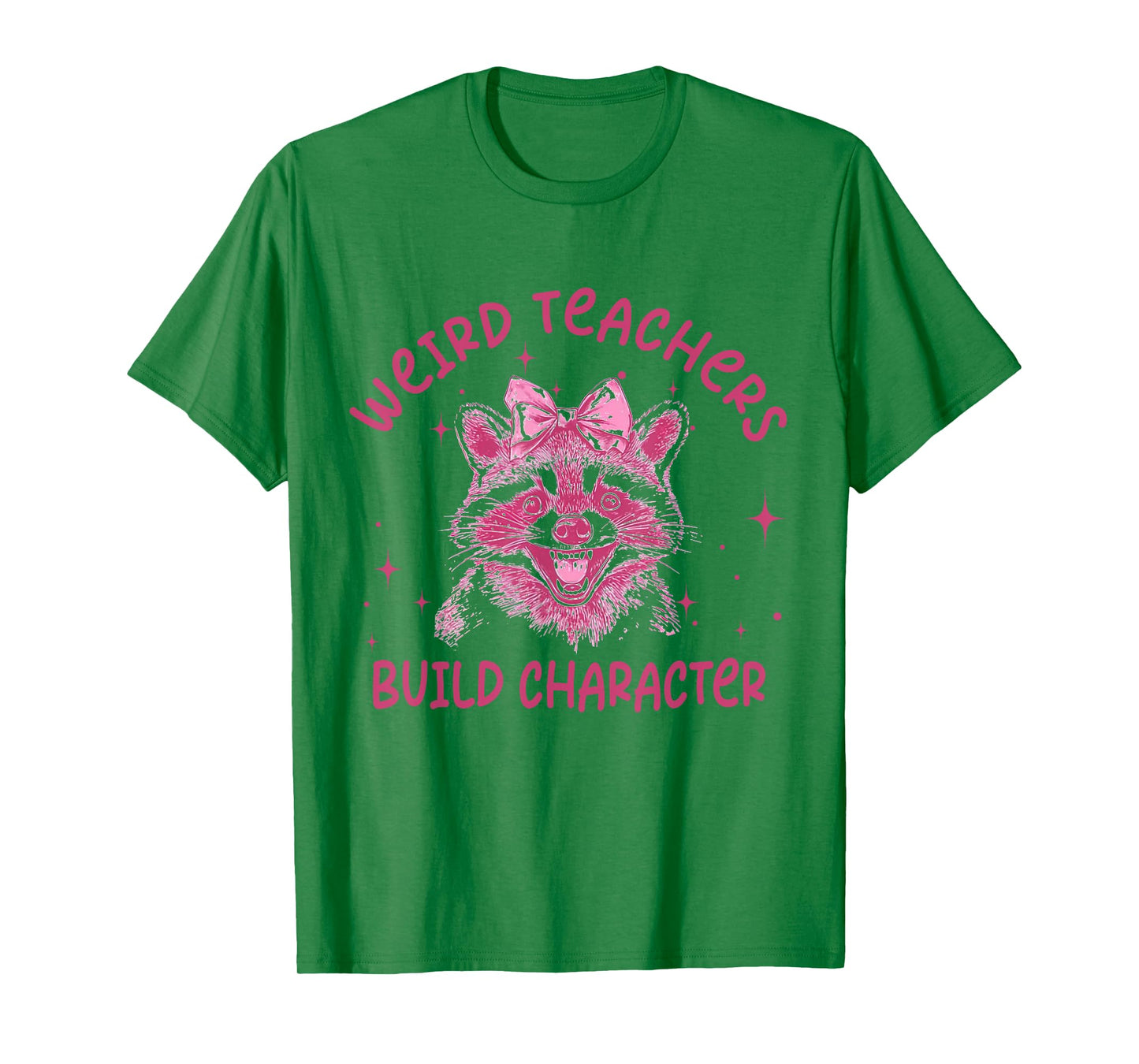 Weird Teachers Build Character Teacher Appreciation Raccoon T-Shirt