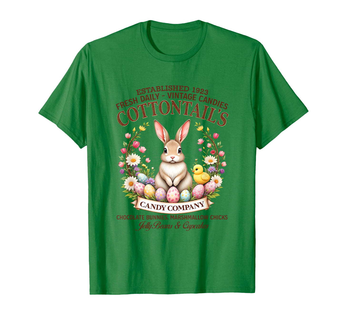 Cottontail’s Candy Co. Vintage Easter Bunny Easter Day T-Shirt