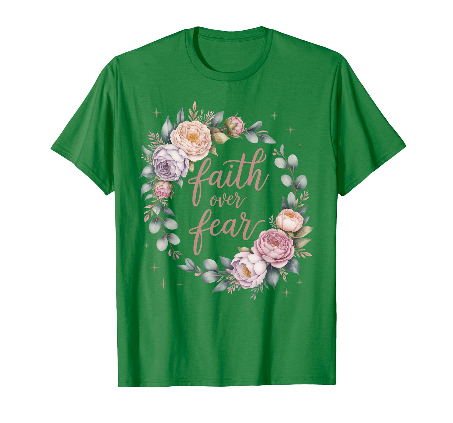 Faith Over Fear Shirts For Women Inspirational Christian T-Shirt