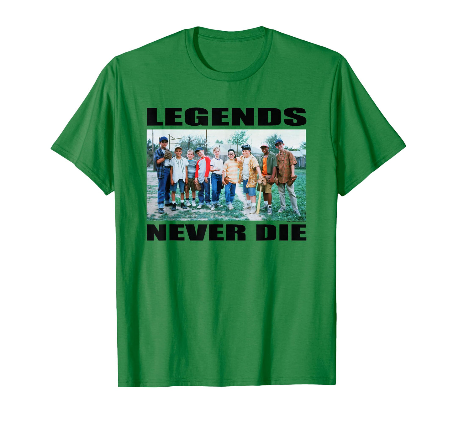 The Sandlot "Legends Never Die" Quote Official 1993 Movie T-Shirt