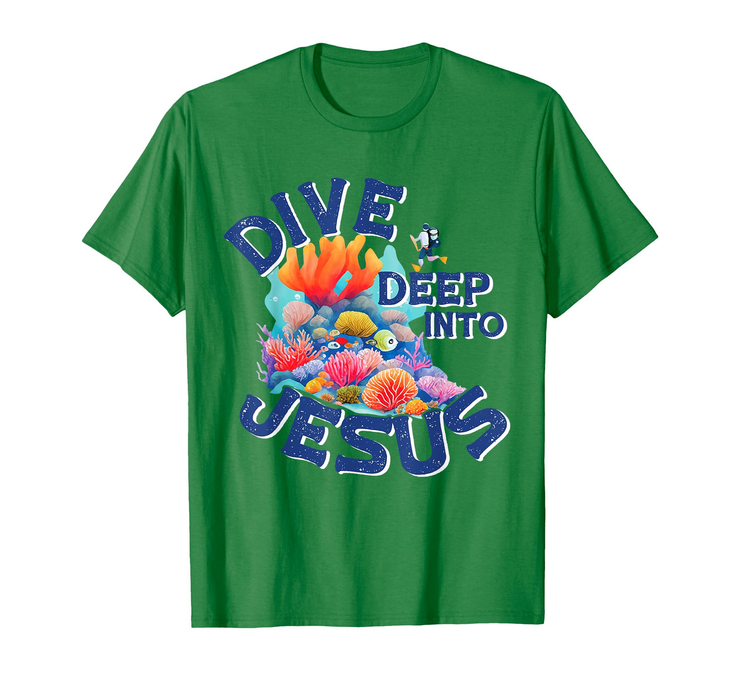 Dive Deep Into Jesus VBS Christian Scuba Diving Underwater T-Shirt