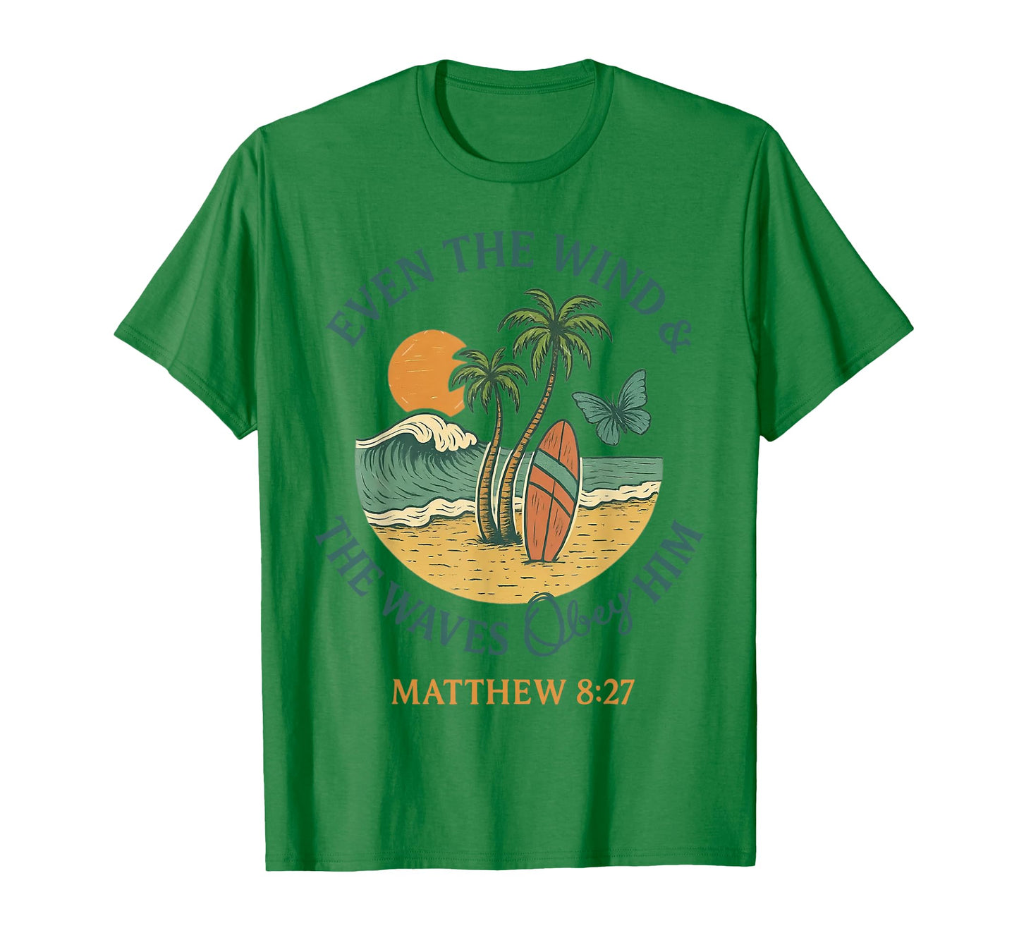 Even The Wind And The Waves Obey him Beach Sunset T-Shirt