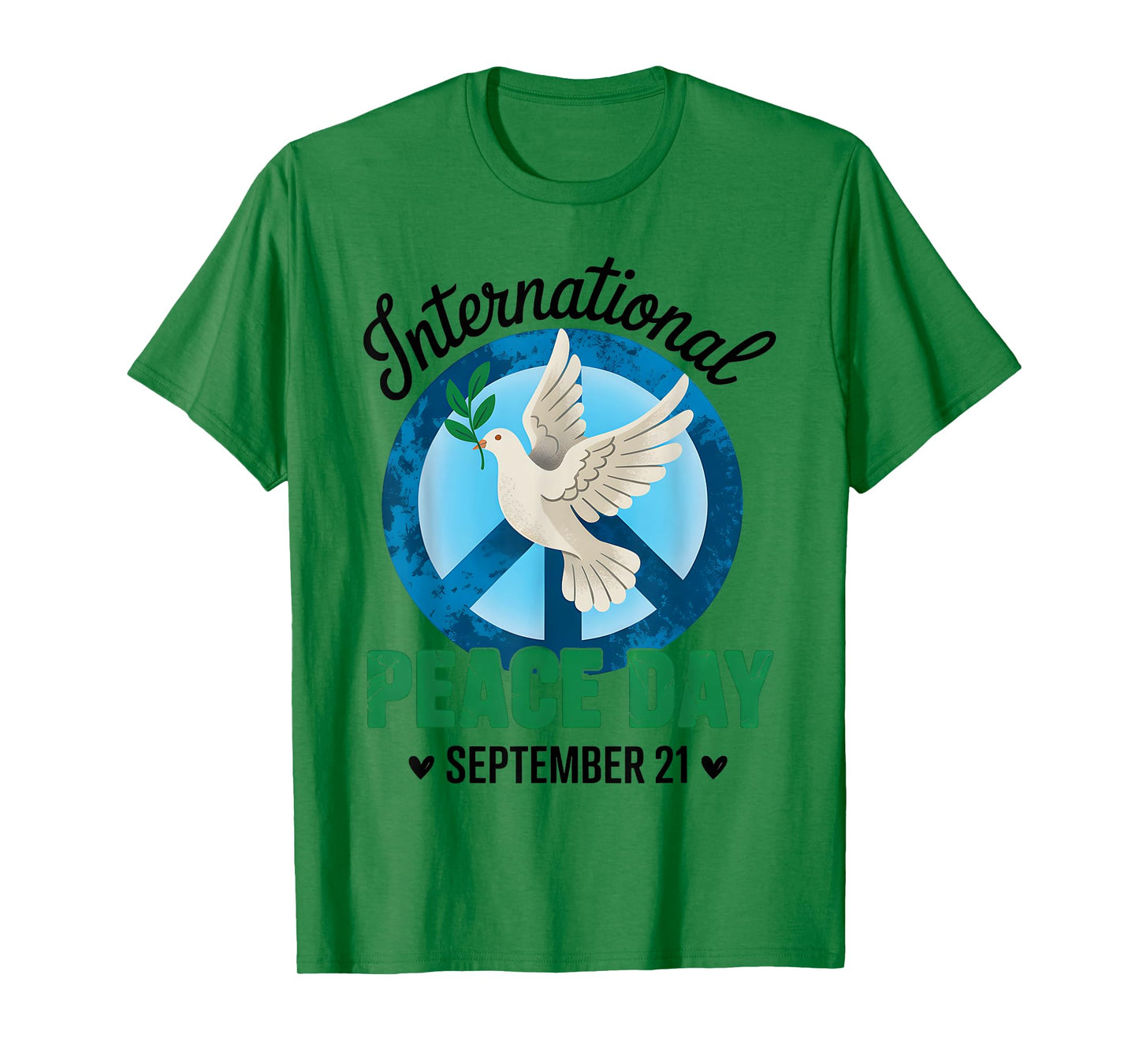 Groovy International Peace Day World Day of Peace Peace Bird T-Shirt