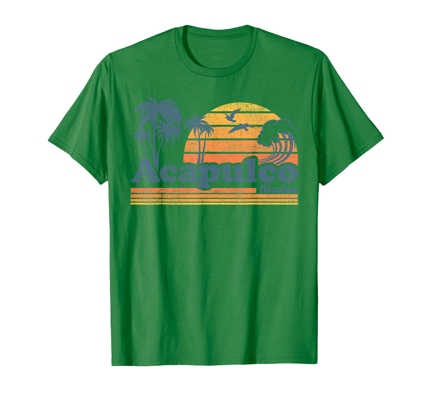 Acapulco Mexico Beach Summer Vacation Sun Vintage 70's Retro T-Shirt