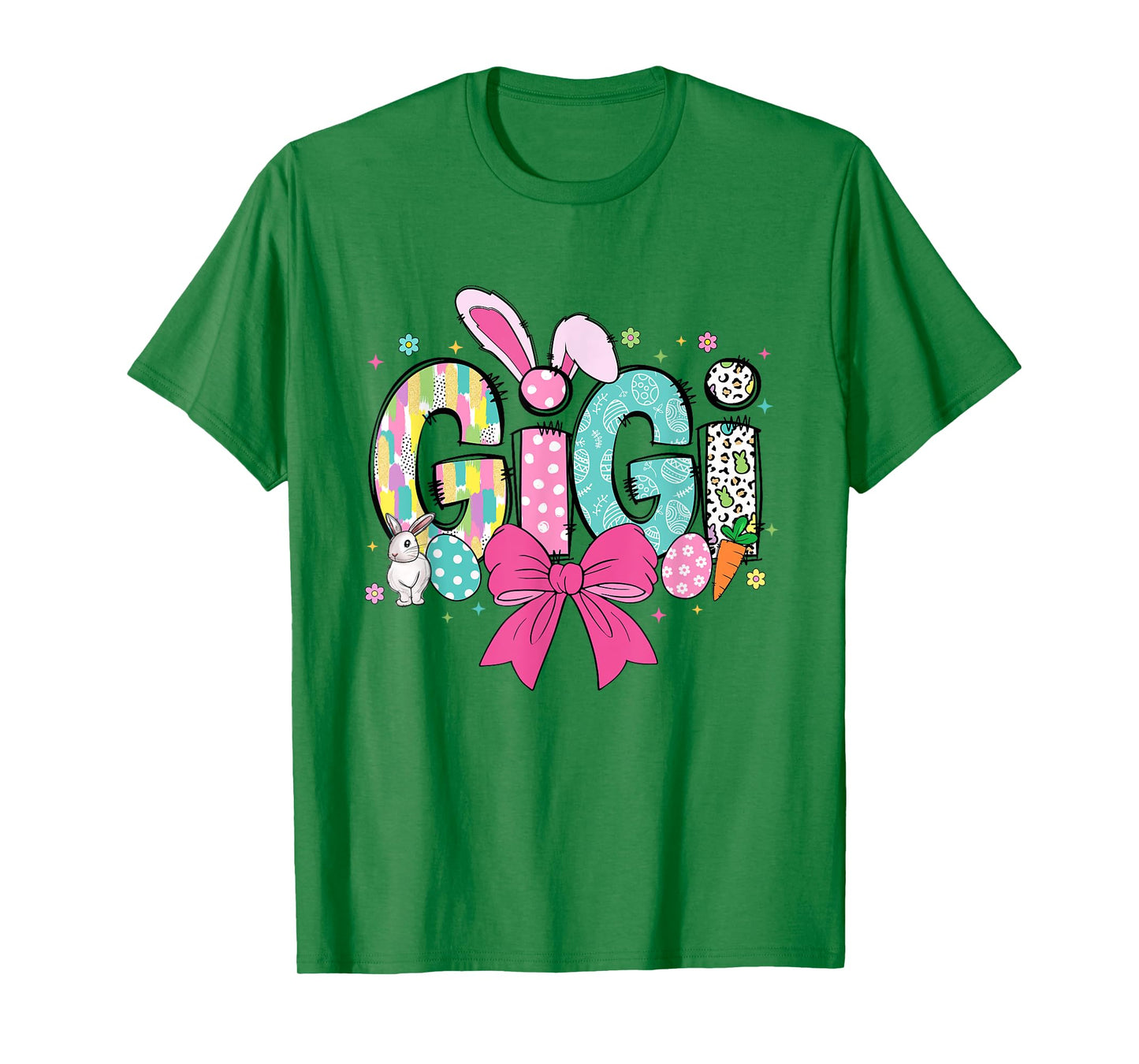 Coquette Easter Gigi Bunny Ears Playful Easter Day T-Shirt
