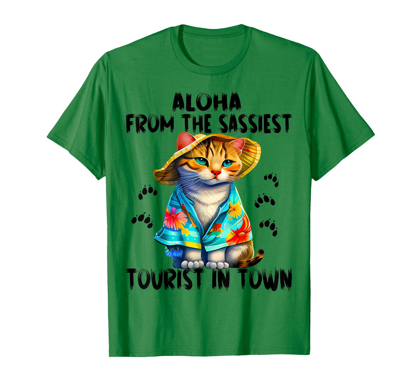 Aloha from the sassiest tourist in town.Funny Summer cats T-Shirt