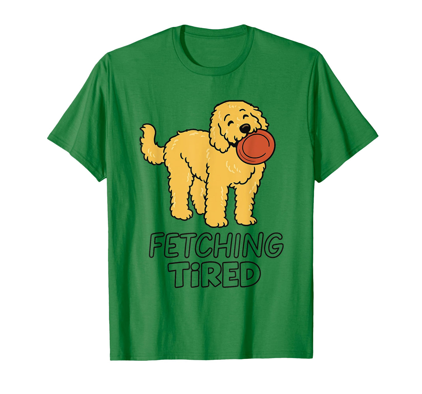 Funny Fetching Tired Frisbee Dog Lover Men Women T-Shirt
