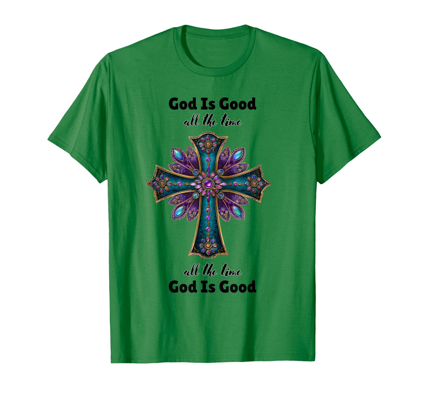 God is Good Cross Design Christian Inspirational Art T-Shirt