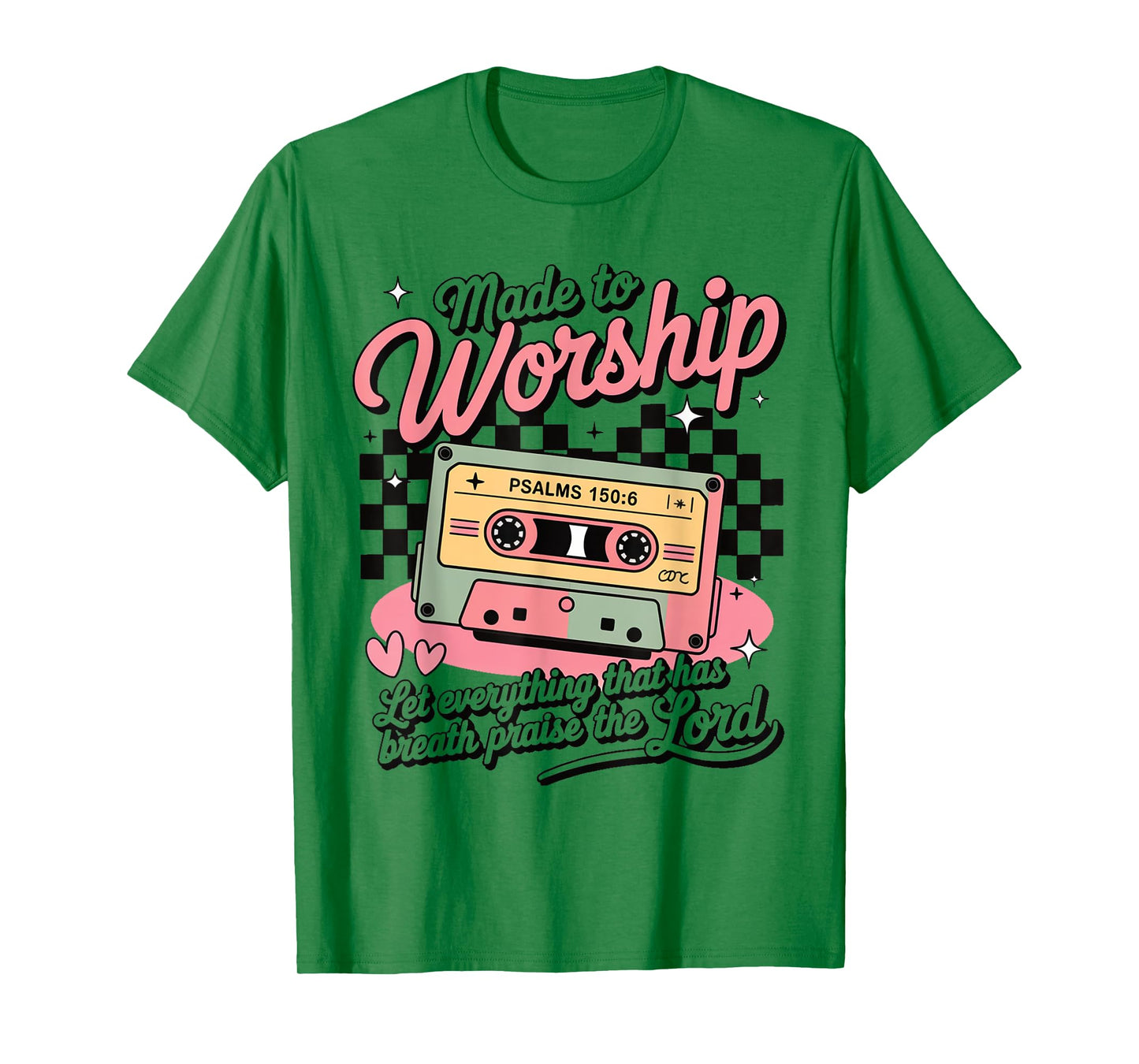 Retro Worship Cassette Psalm 150:6 Christian Praise Music T-Shirt