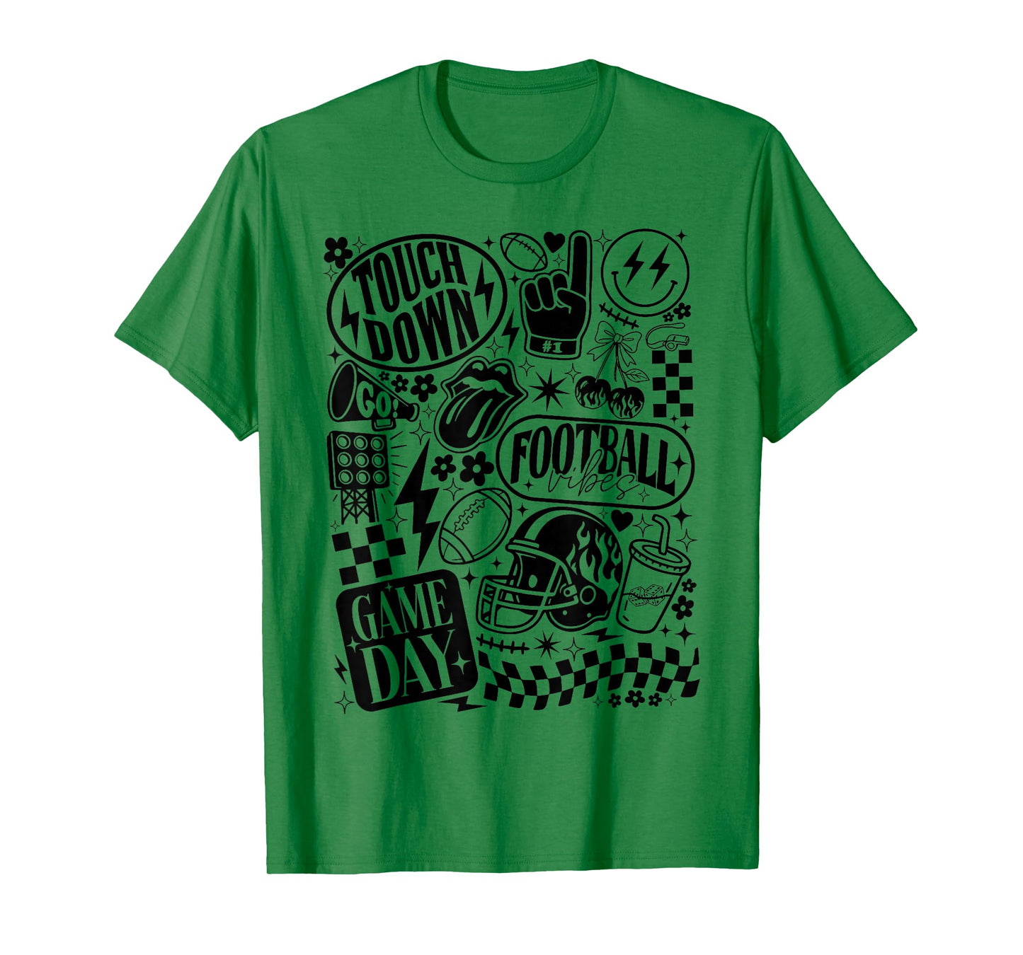 Cheerleader Football Mom Coquette Bow Game Day Women Girls T-Shirt