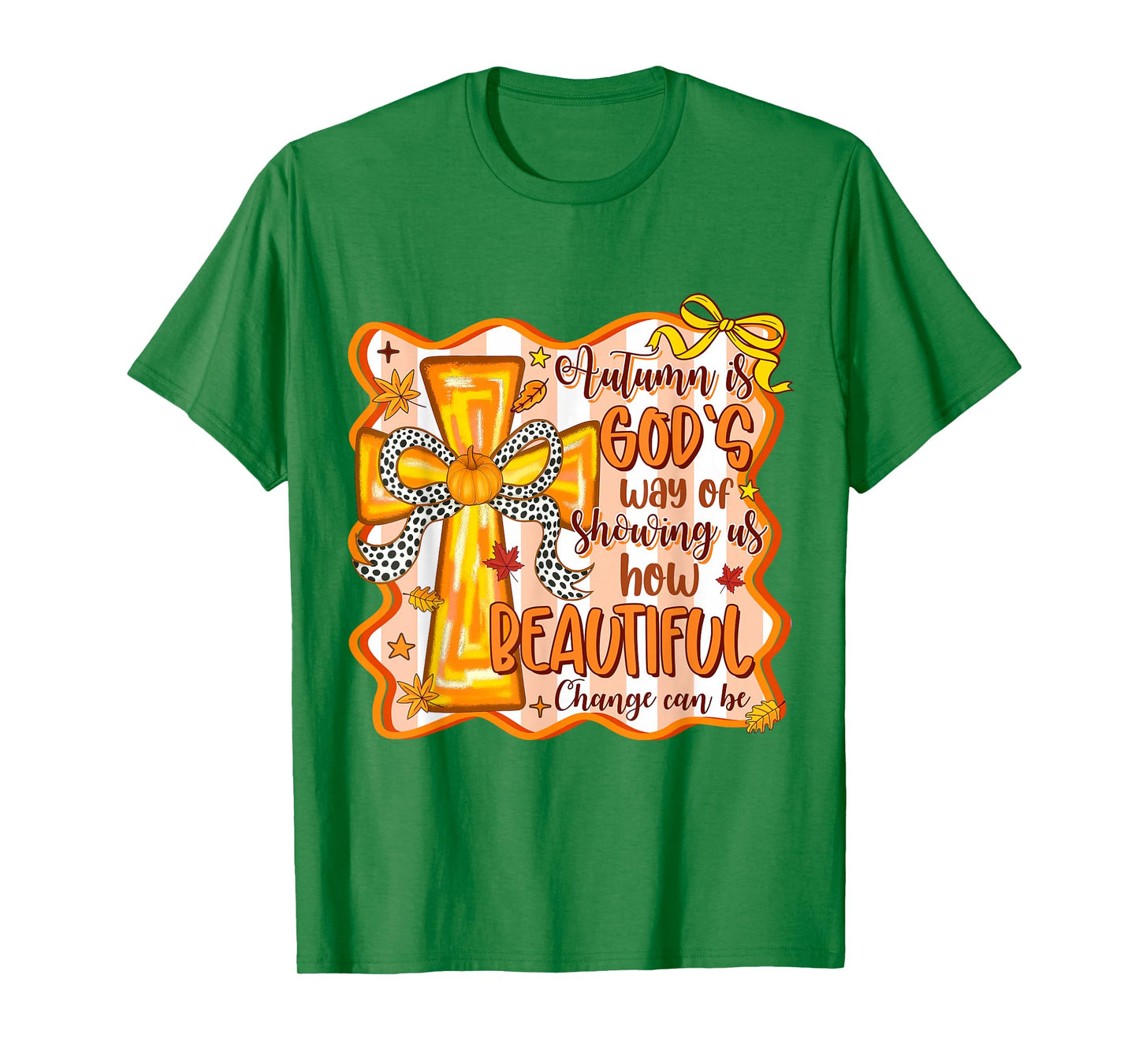 Thanksgiving Christian Fall Autumn God Coquette Thankful Bow T-Shirt