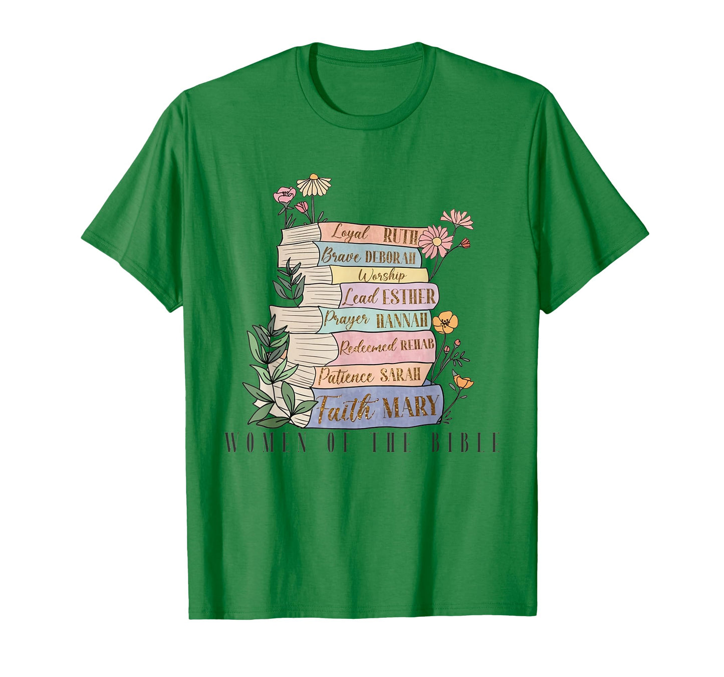 Retro Original Women of The Bible Books Christian Bookish T-Shirt