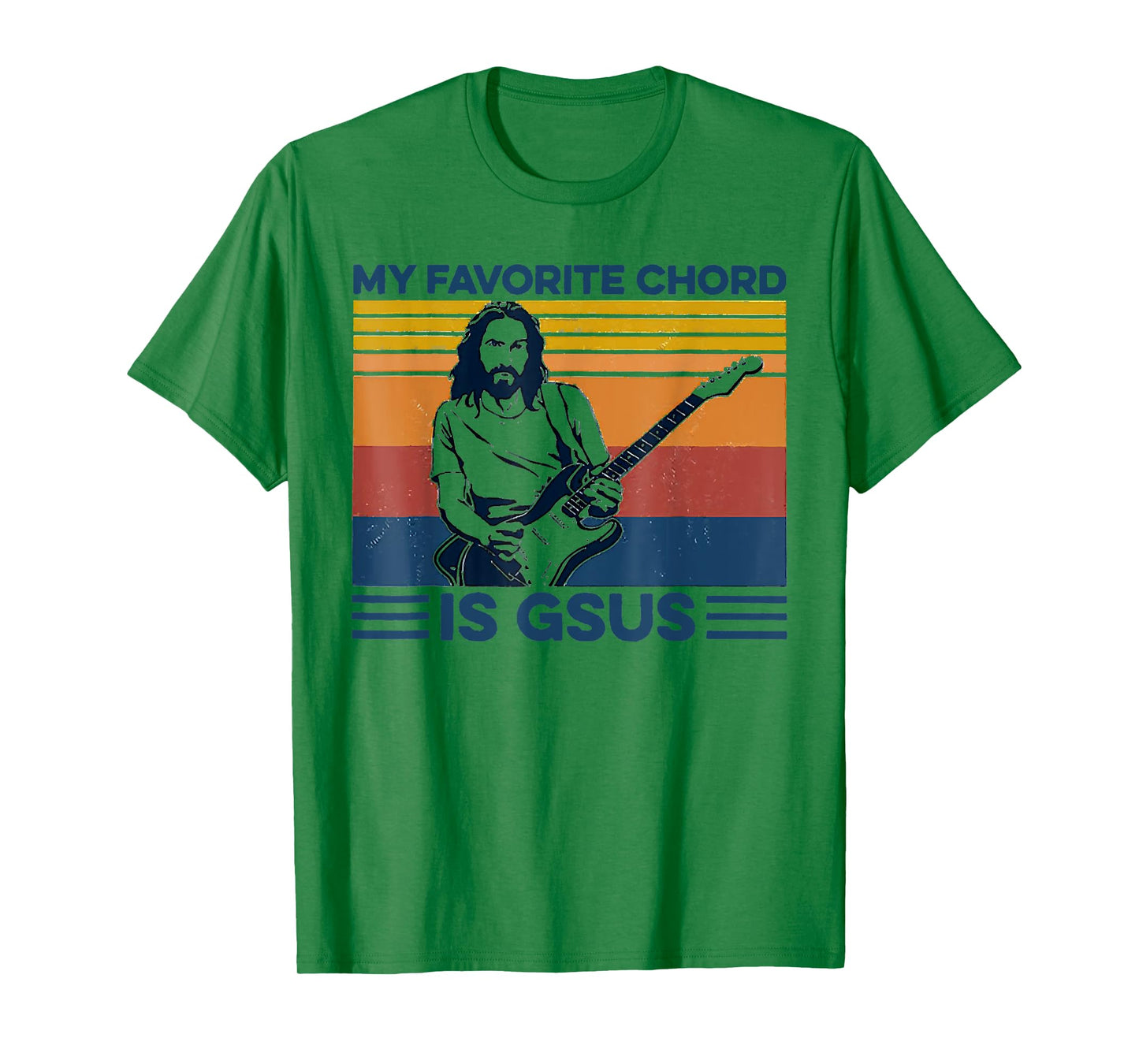 My Favorite Chord Is Gsus Jesus Playing Guitar Vintage T-Shirt