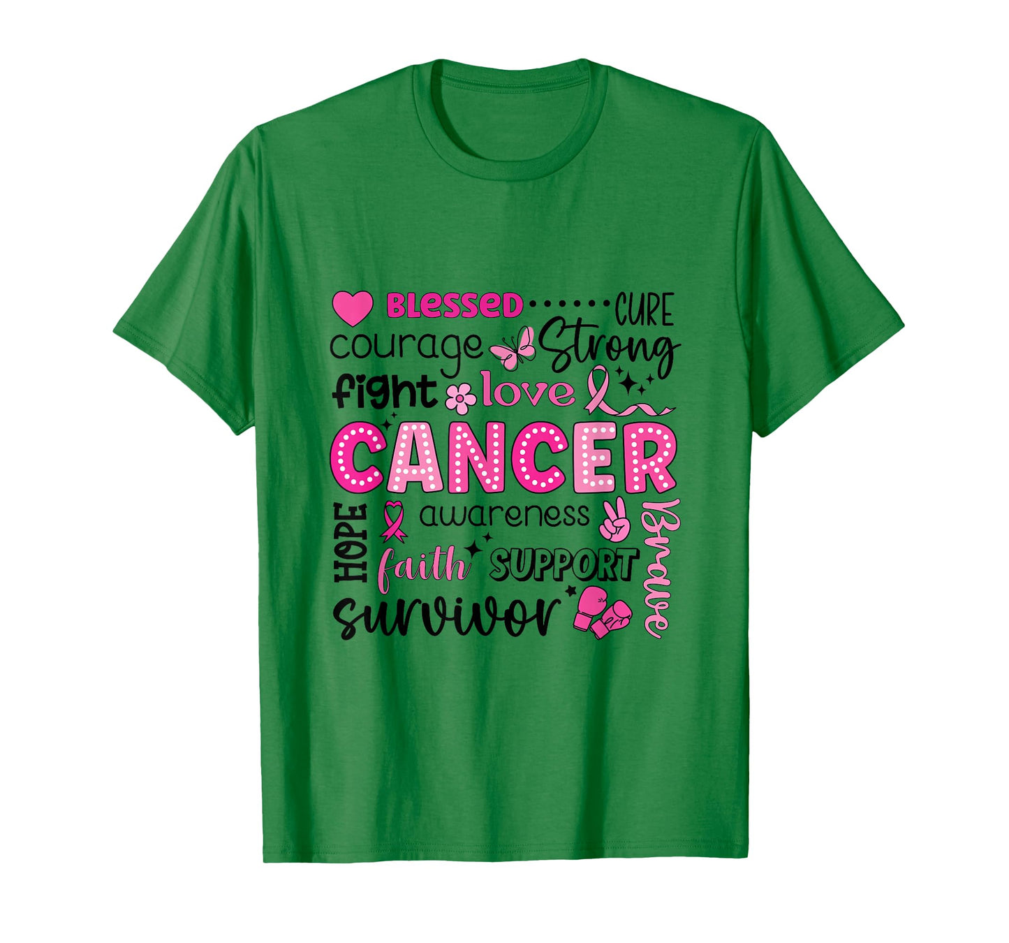 Faith Hope Love Pink Ribbon Awareness T-Shirt
