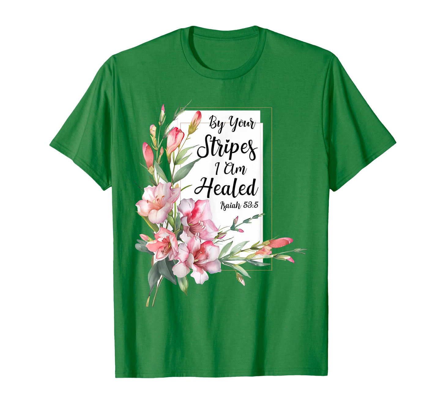 Freesia Flower Bible Verse Watercolor Floral Christian T-Shirt