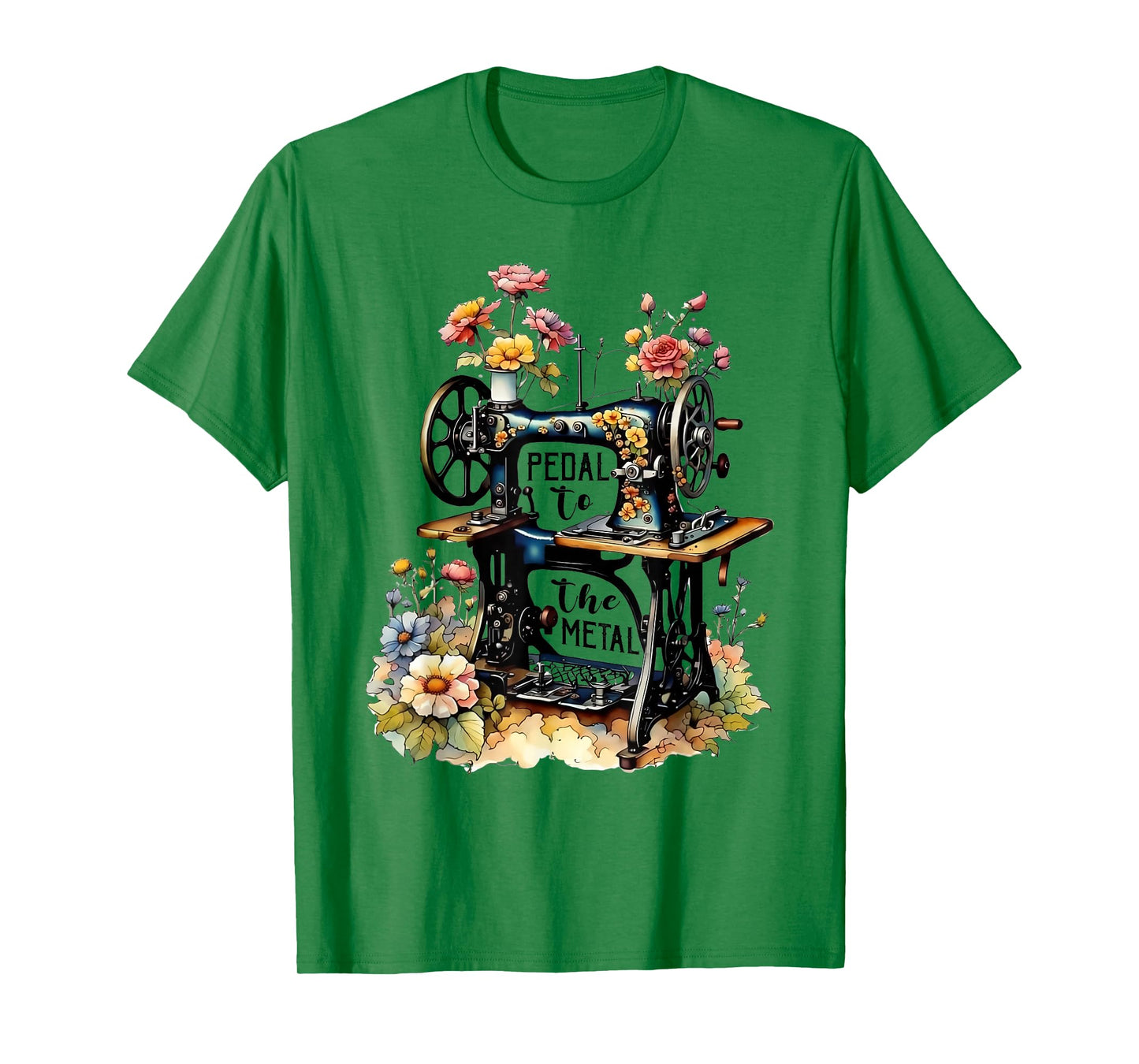 Funny Quilting Sewing Pedal To The Metal Sewing Machine Tee T-Shirt