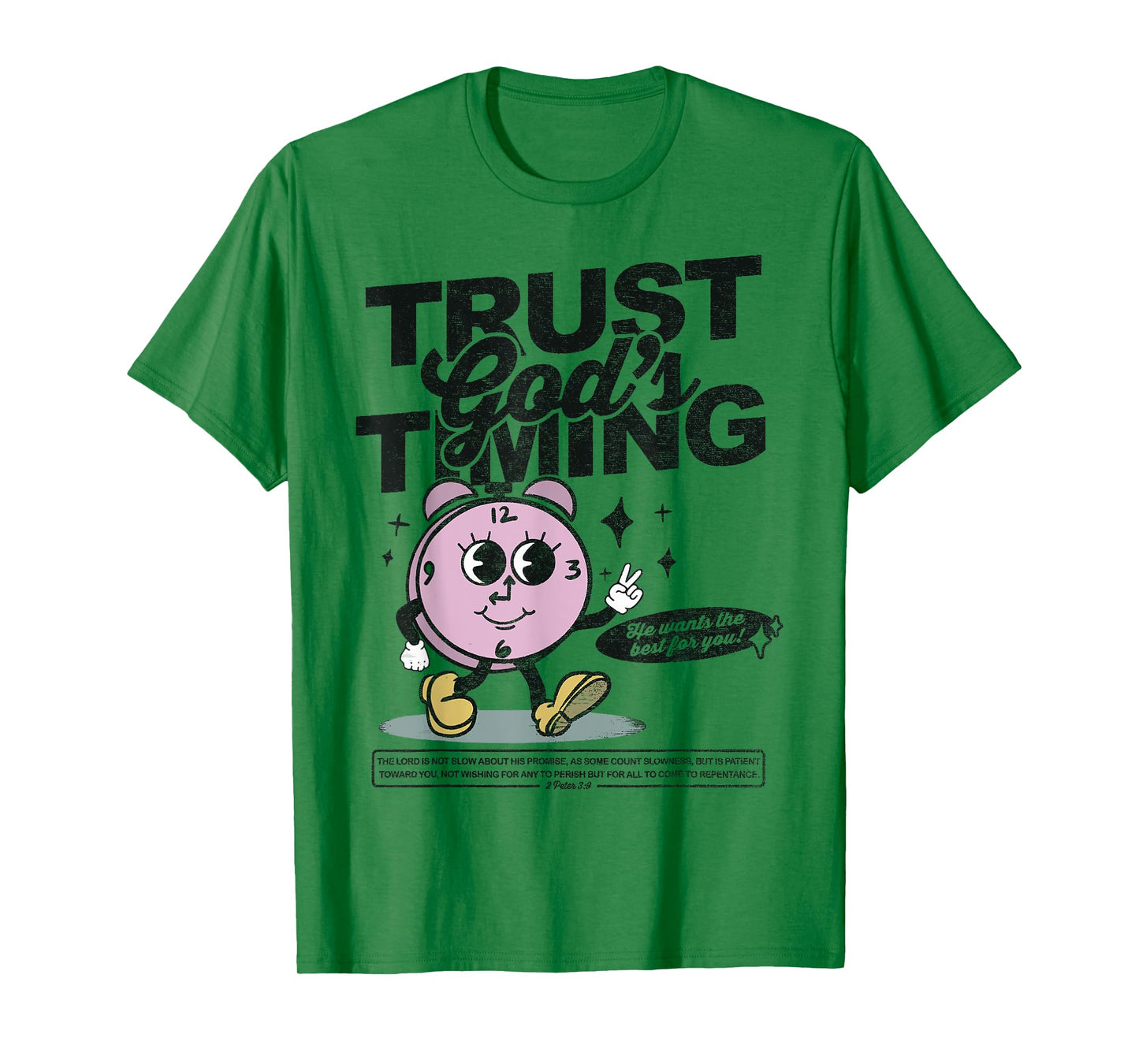 Trust God's Timing Women Christian Religious Women Men T-Shirt