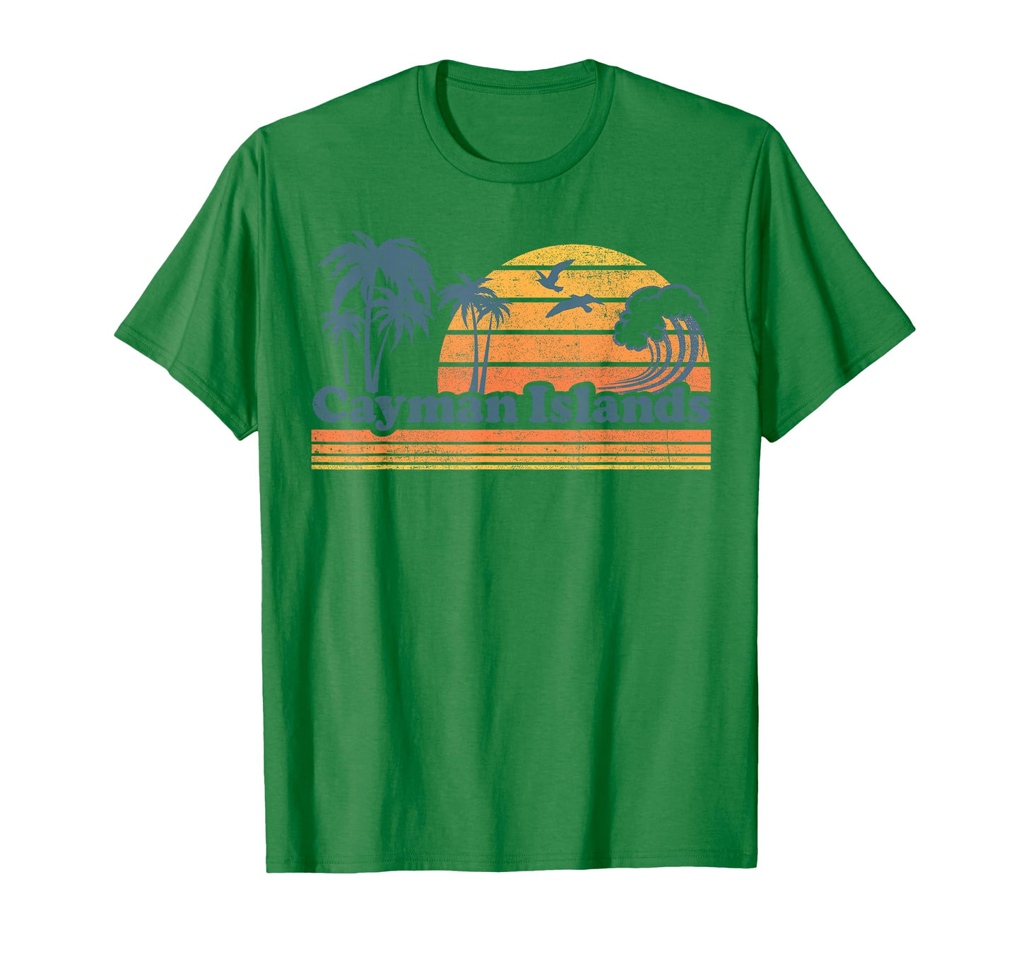 Cayman Islands Beach Summer Vacation Sun Vintage 70's Retro T-Shirt