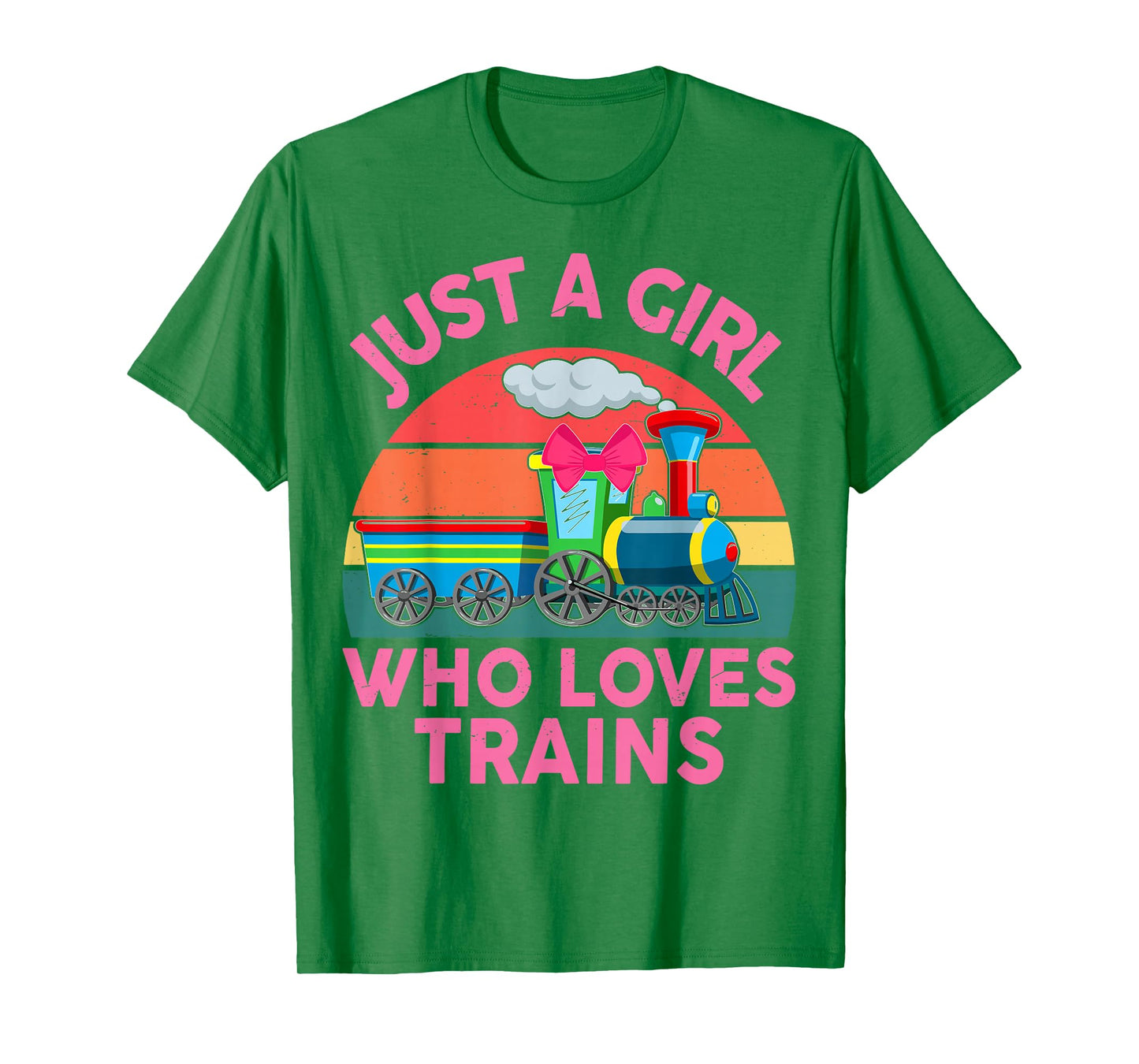 Just Girl Loves Trains-Shirt Toddler Train Gift Toddler T-Shirt