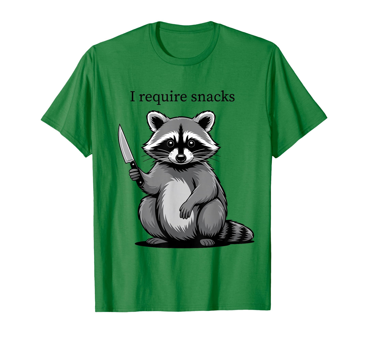 Funny Raccoon Cute Animal Humor I Require Snacks T-Shirt