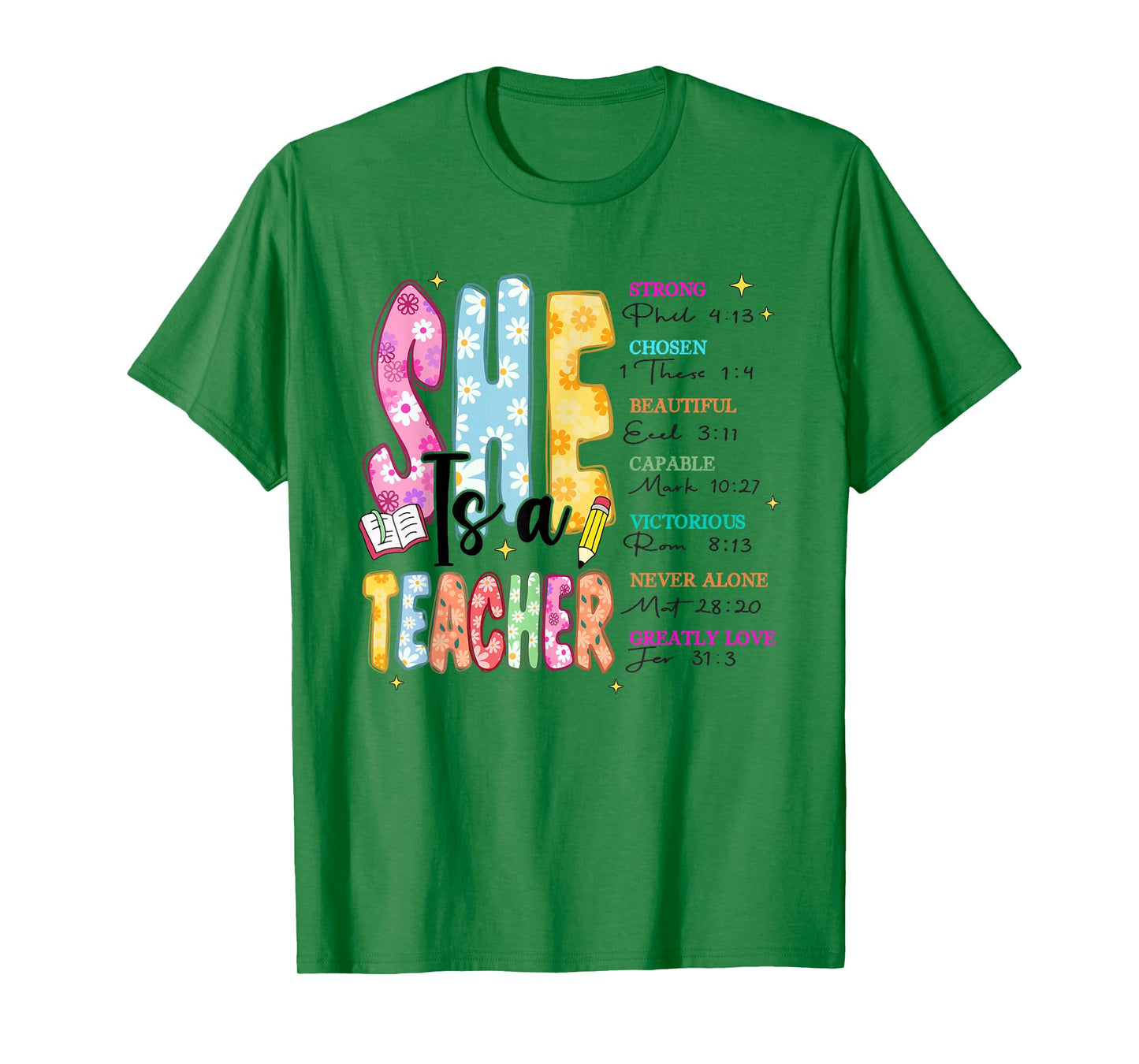 Women Bible Verse Christian Teacher God Says Back To School T-Shirt