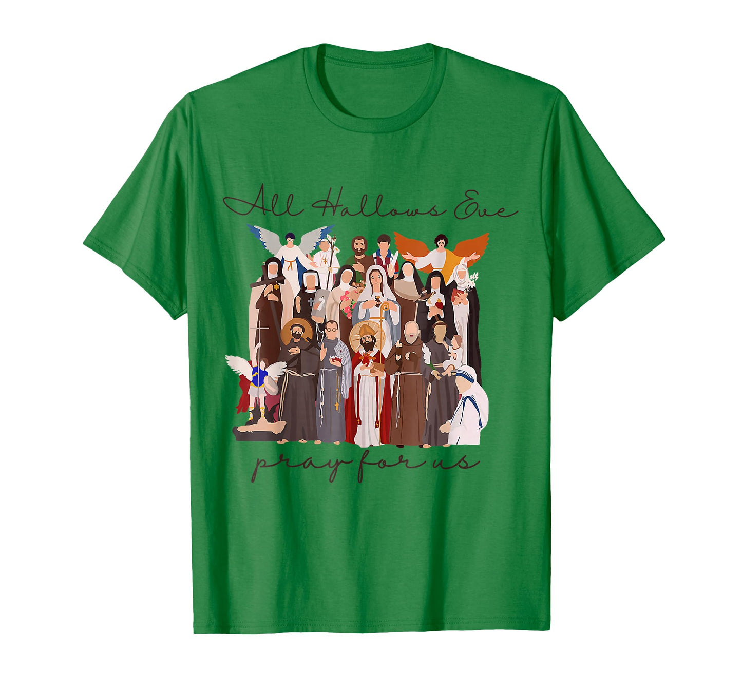 Halloween Catholic Saints Jesus All Hallows Eve Pray for Us T-Shirt