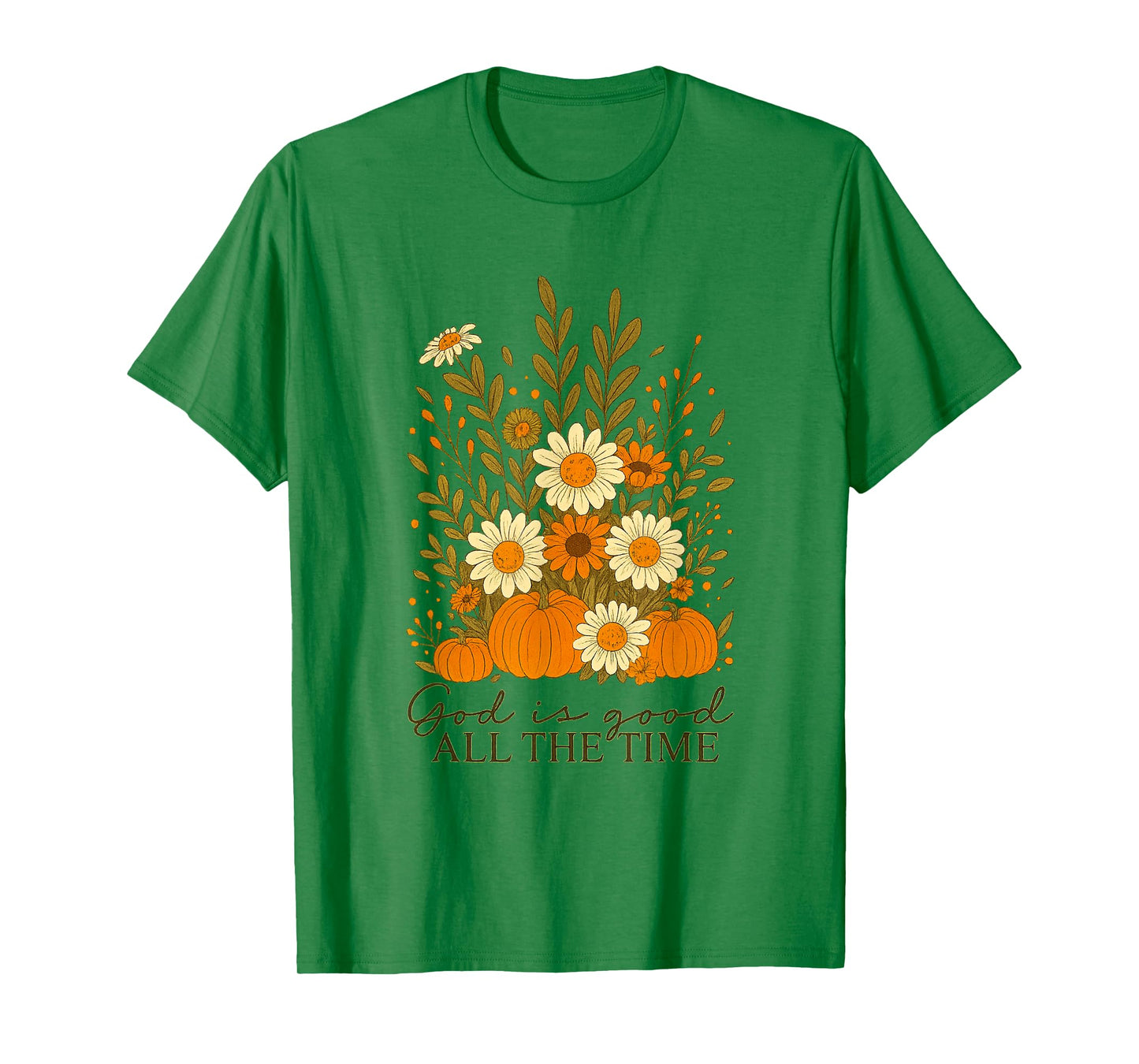 God is Good All The Time Fall Christian Autumn Pumpkin Boho T-Shirt
