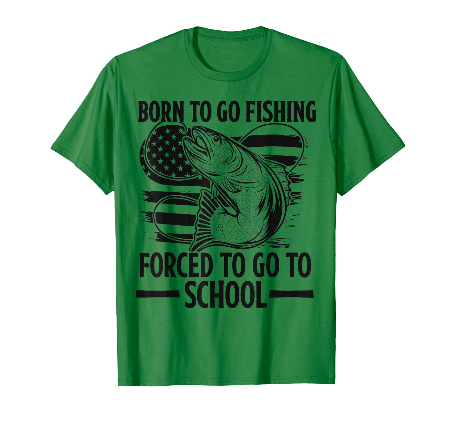 Born to Go Fishing Fish Fisherman Boy Funny Youth Fishing T-Shirt