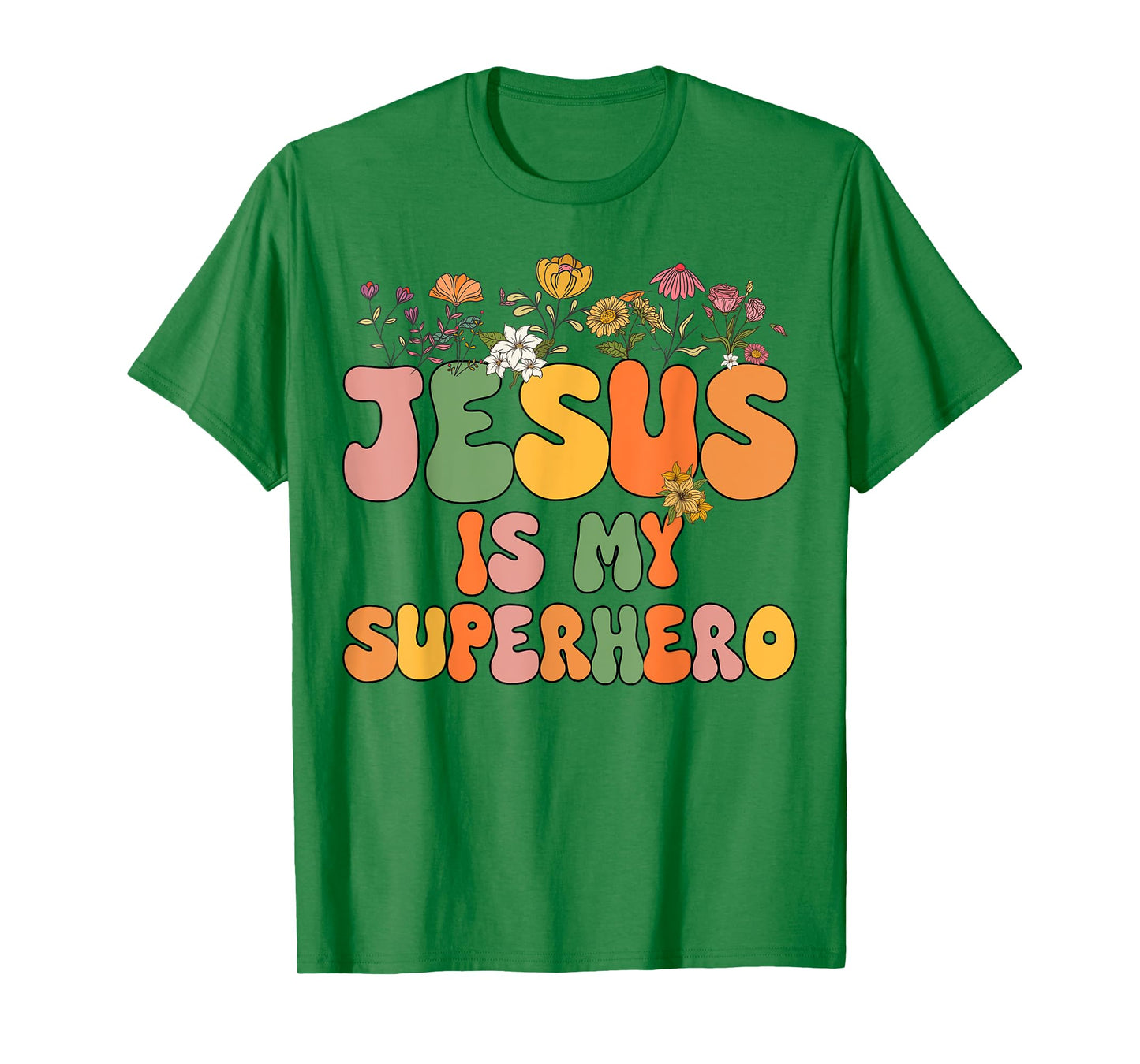 Girls Jesus is My Superhero Christian Sister God Toddler Kid T-Shirt