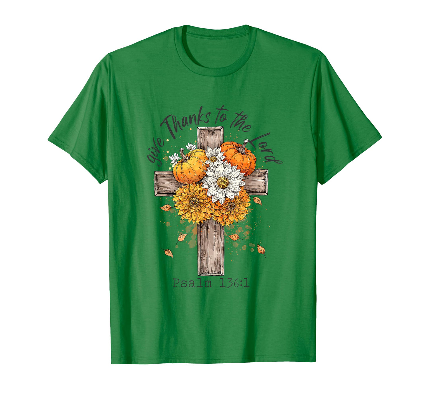 Give-Thanks to The Lord Christian Fall Thanksgiving Pumpkin T-Shirt