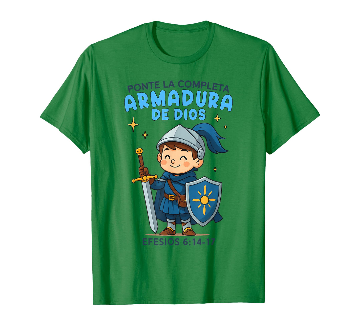 Christian Boy Full Armor Of God Bible Verse Armadura de Dios T-Shirt
