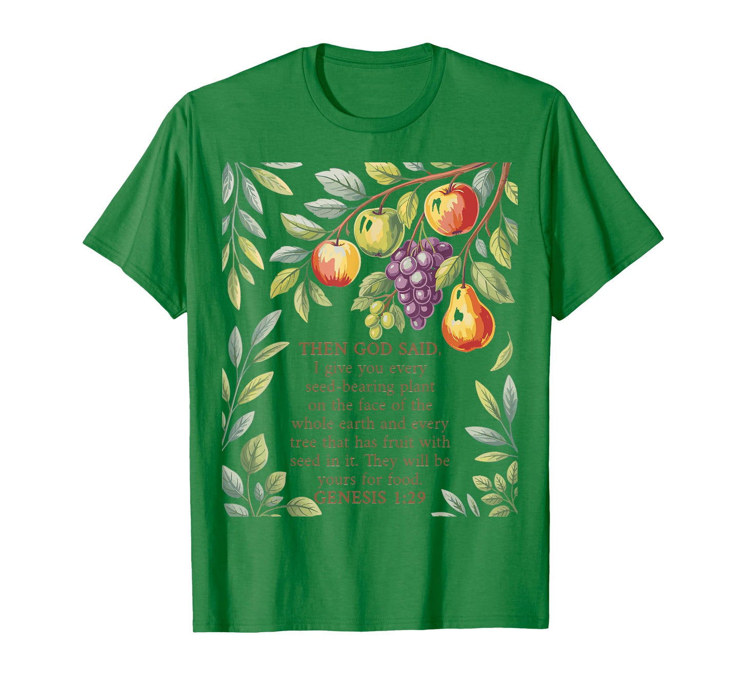 Genesis 1:29 Plant Based Diet Vegan Bible Verse T-Shirt