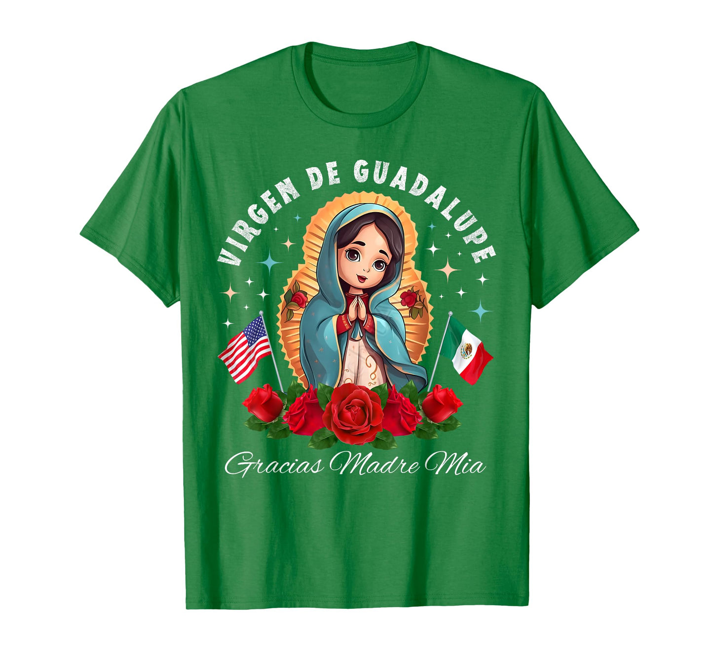 Our Lady of Guadalupe Gracias Madre Mia Mexico for Kids T-Shirt