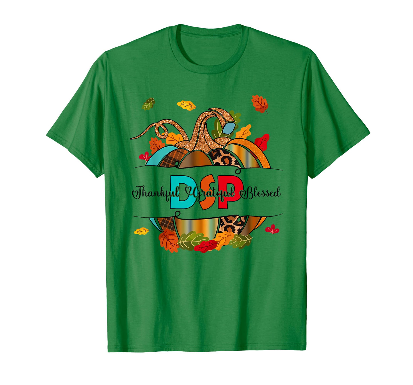 Autumn Fall Outfit DSP Thankful Grateful Blessed Pumpkin T-Shirt