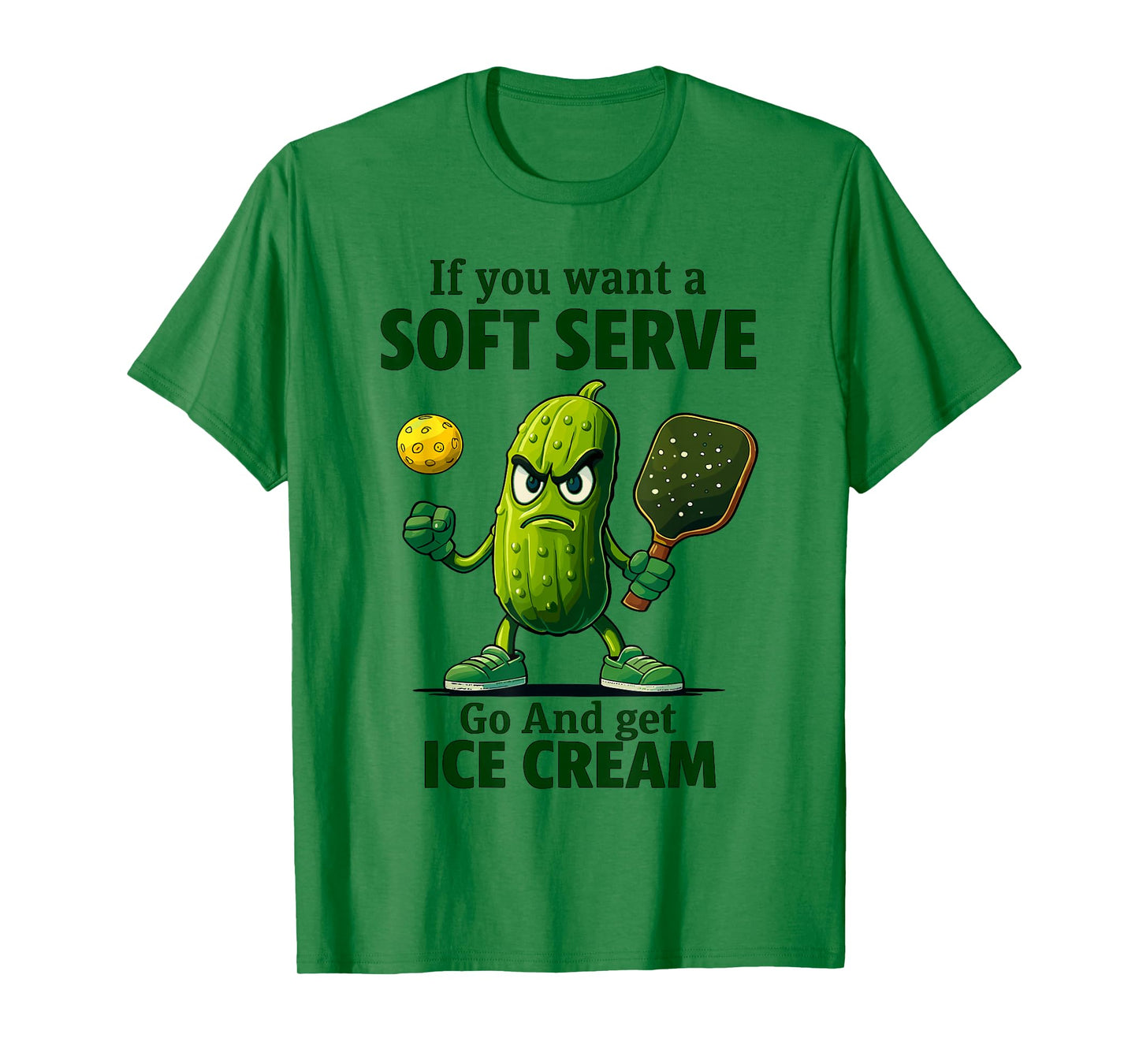 Pickleball Pickle, Soft Serve Ice Cream, Funny Pickleball T-Shirt