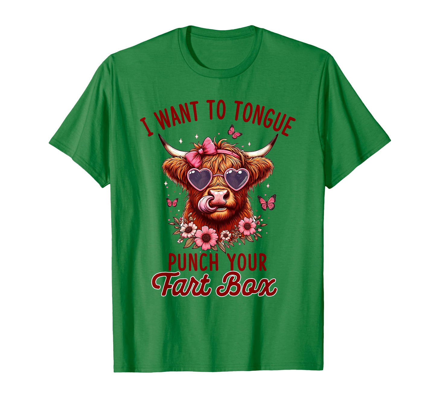 Sarcasm Joke Pun Cow I Want To Tongue Punch Your Fart Box T-Shirt