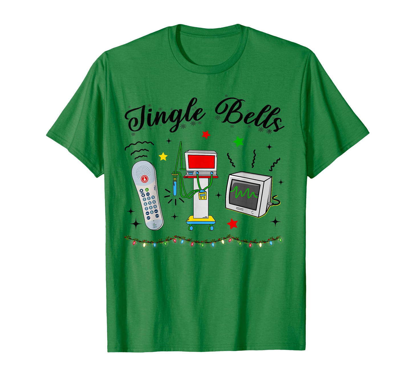 Jingle Bell Telemetry Nurse Christmas Crew Tele Tech Xmas T-Shirt