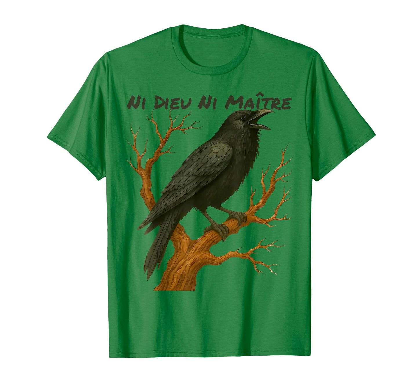 Crow Ni Dieu Ni Maître Statement No God No Master Anti Trump T-Shirt