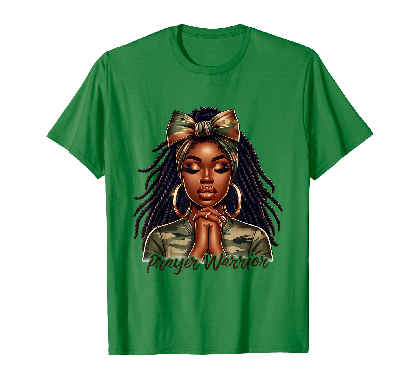 Camo Faith Woman Pray for It Religious Christian Women T-Shirt