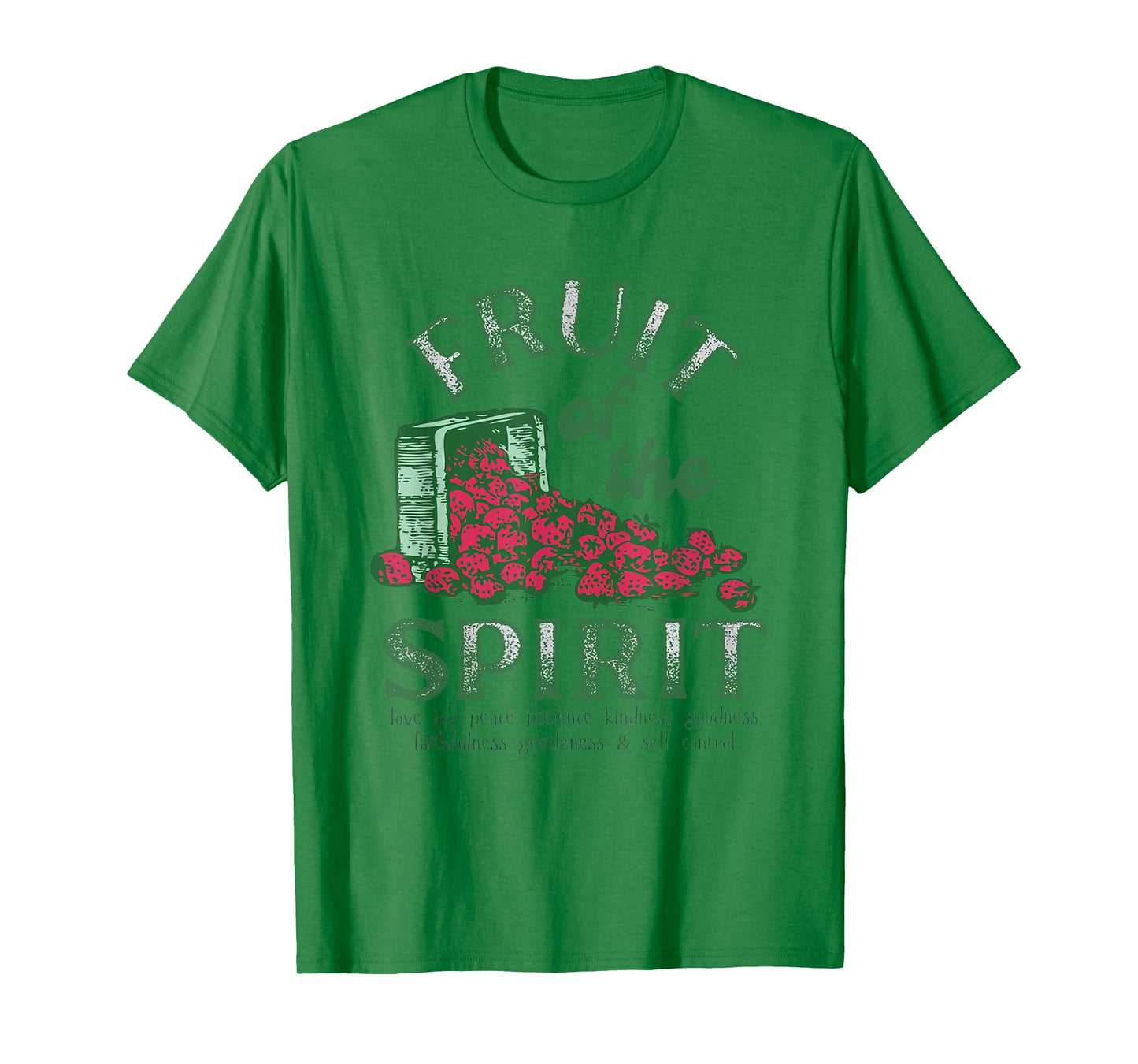 Fruit of The Spirit Christian Retro Strawberry Bible Verse T-Shirt