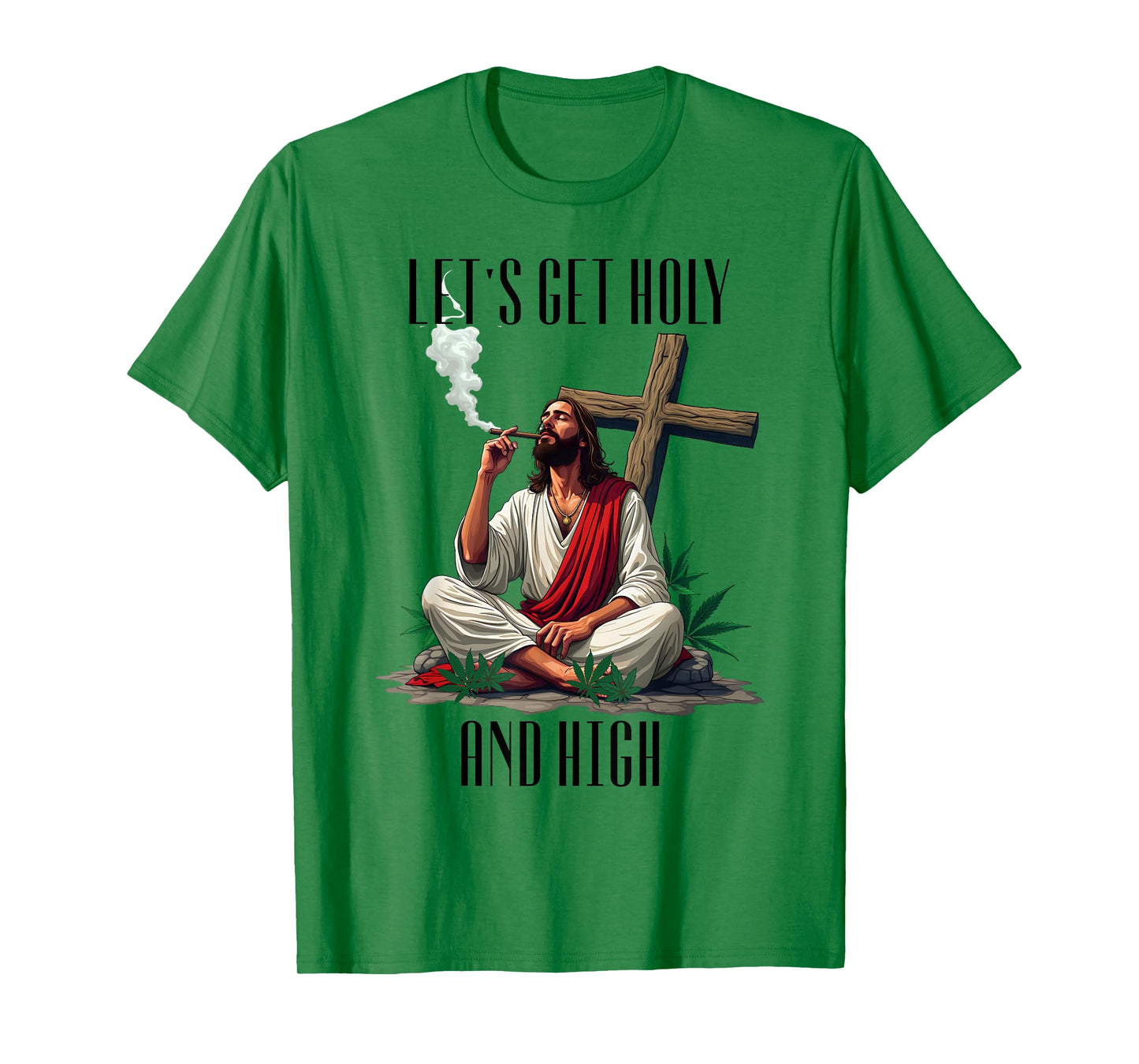 Happy Easter 420 Weed Easter Jesus Marijuana 2025 Funny T-Shirt