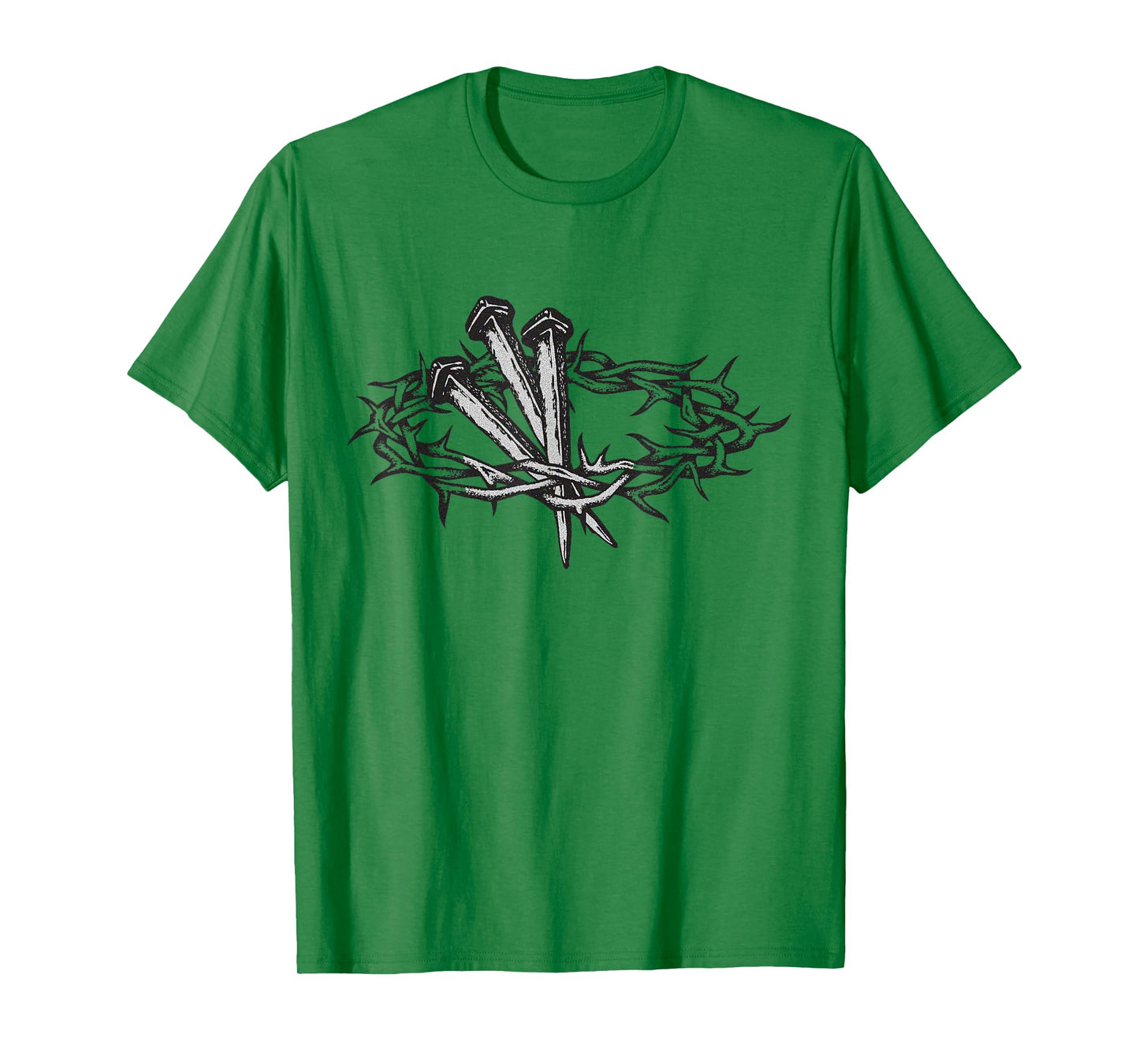 Crown of Thorns Nailed on the Cross - Christ's Passion Faith T-Shirt