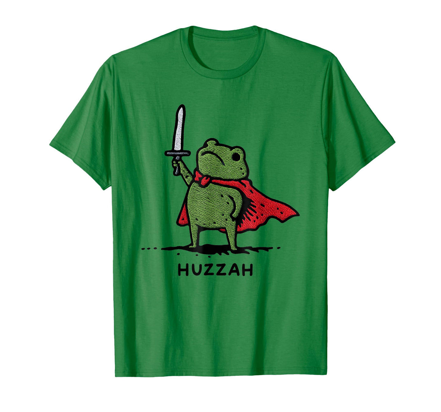 Huzzah Frog Knight Funny Sword Meme Quote T-Shirt