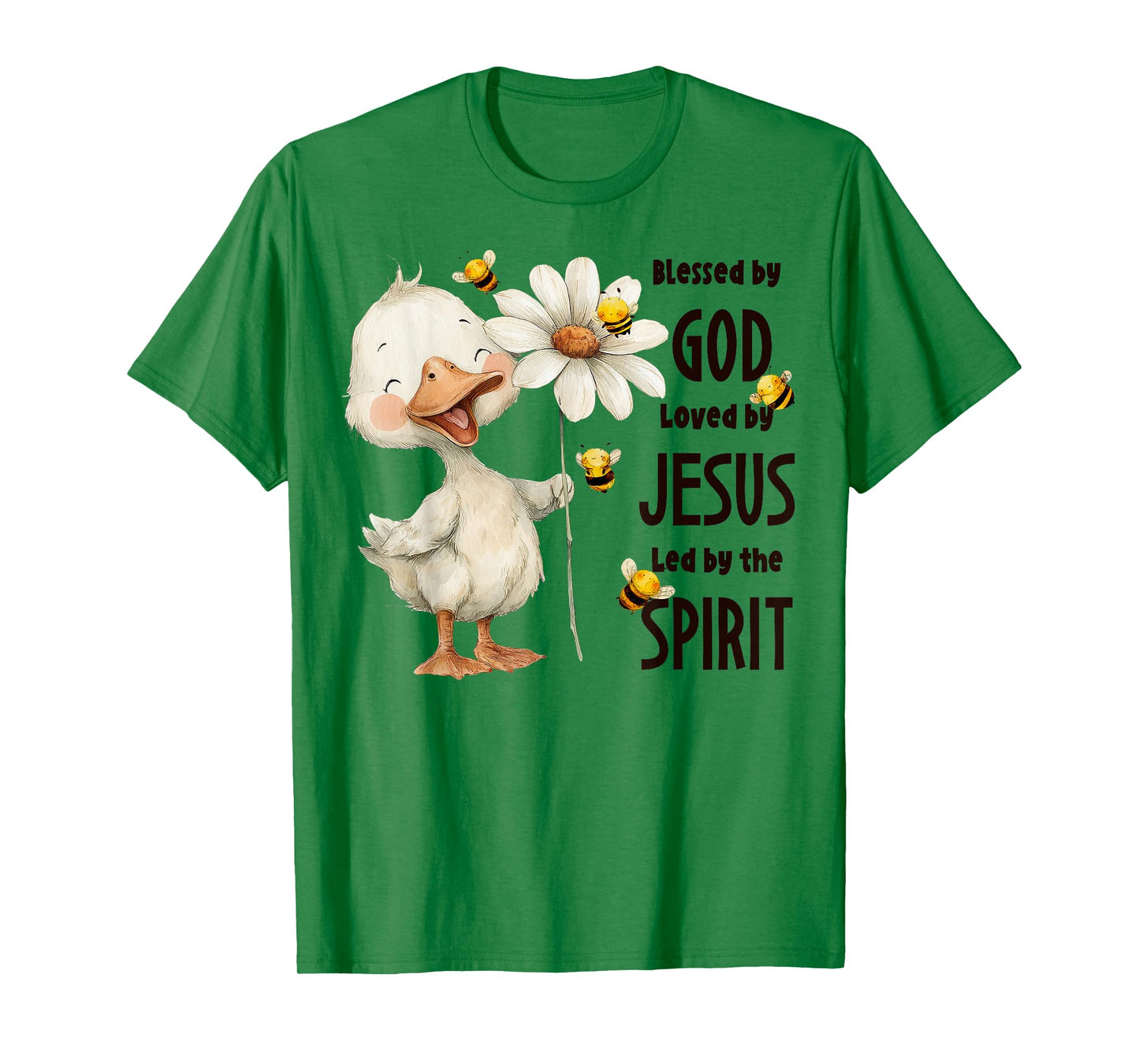 Christian Child Blessed by God Loved by Jesus Silly Goose T-Shirt