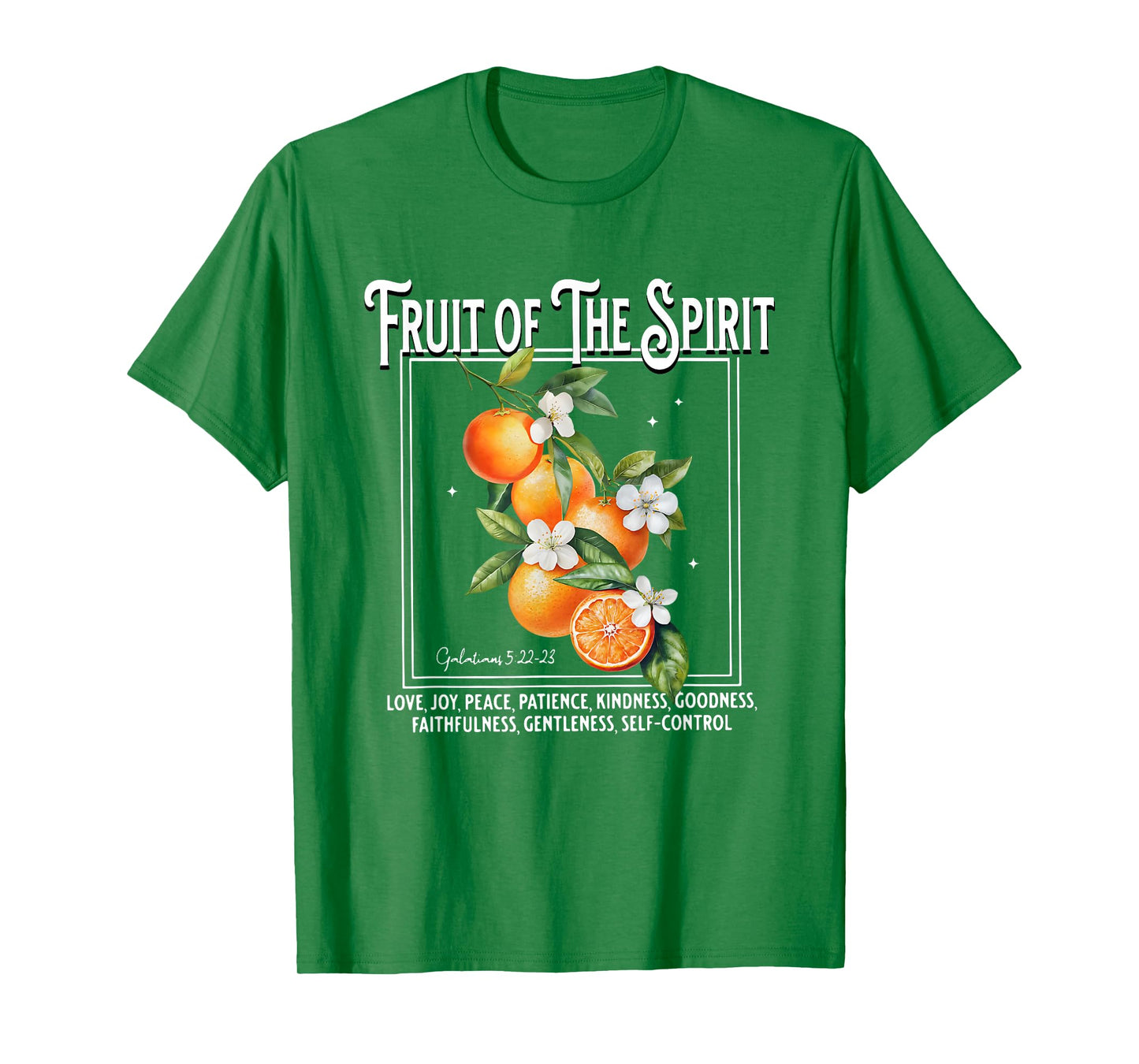 Fruit of The Spirit Christian Vintage Oranges Bible Verse T-Shirt