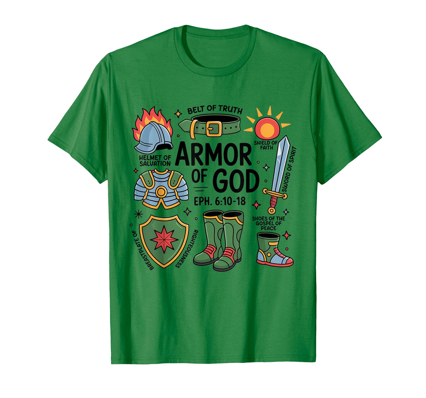 Christian Boys Armor of God Jesus is King T-Shirt